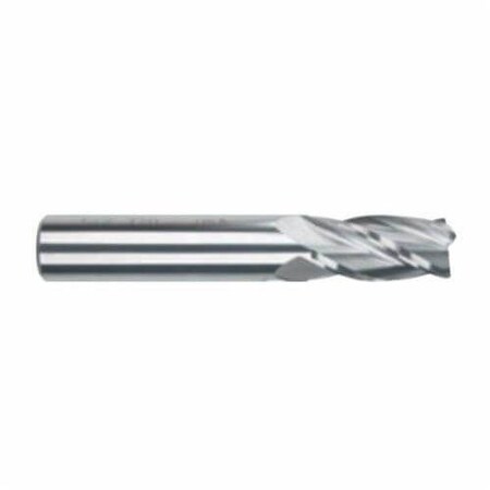 Morse End Mill, Center Cutting High Performance Regular Length Single End, Series 5968, 1 Cutter Dia, 0 59043